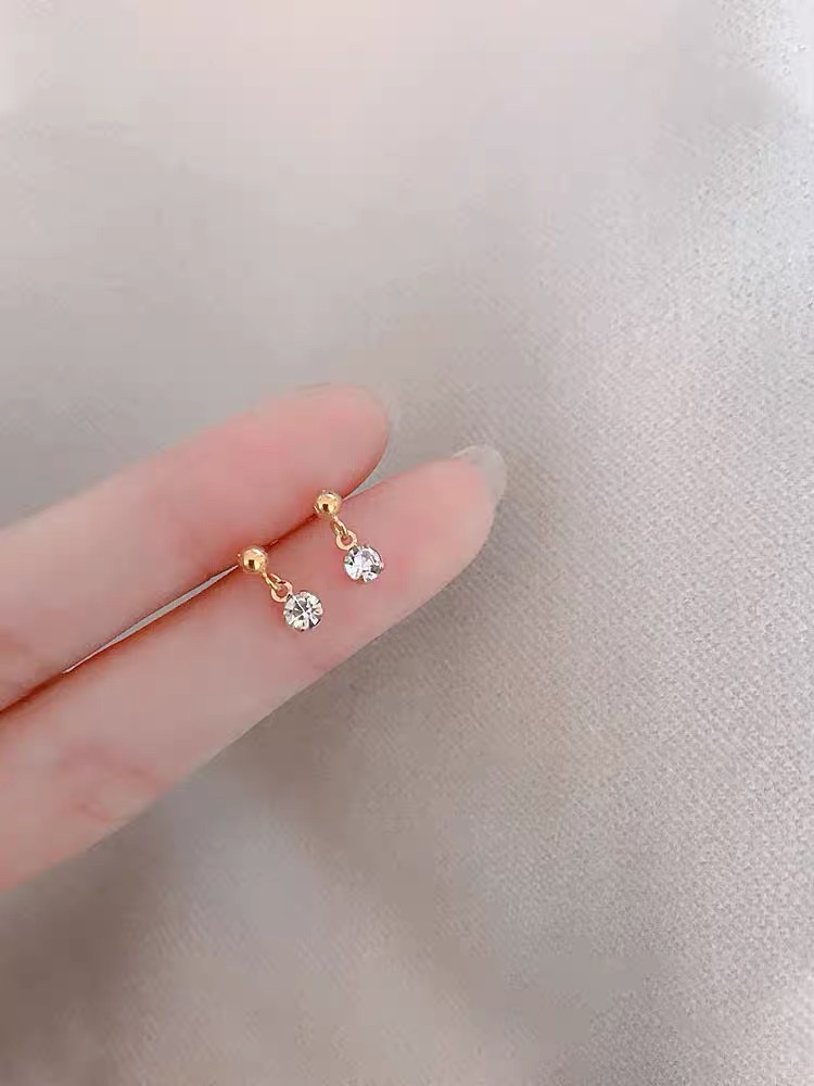 Mini invisible diamond stud earrings and earrings from Japan and South Korea