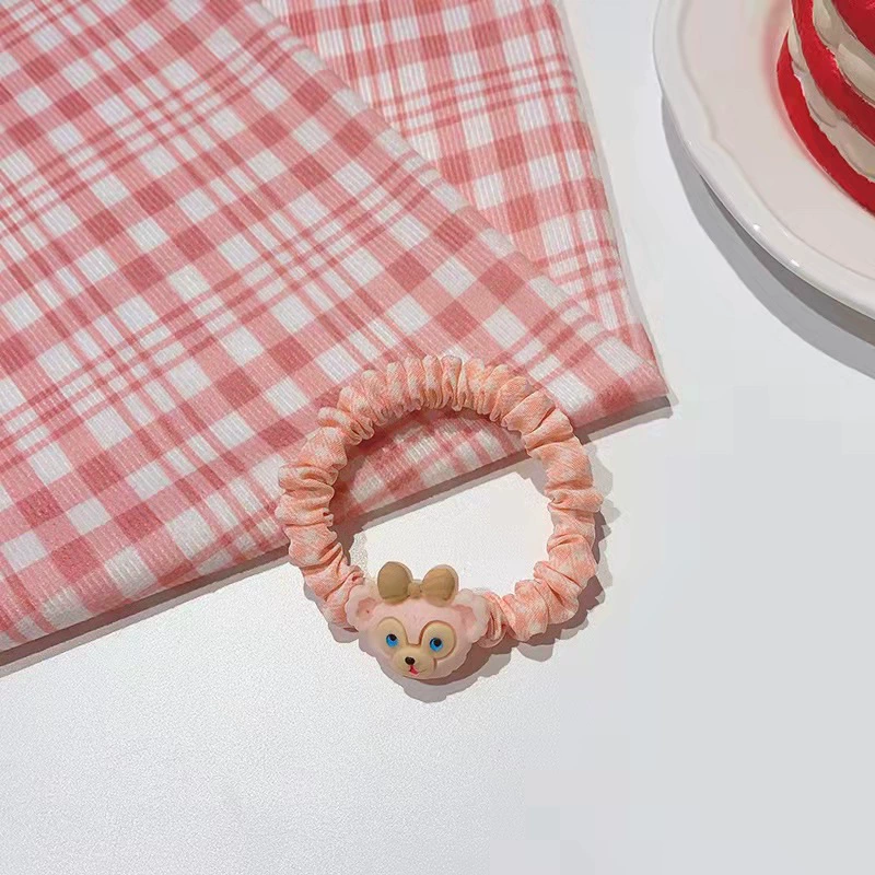 The new Korean version of the minimalist Internet celebrity hair band is soft and cute. It features cartoon animal rubber bands, candy-colored buns, and small intestine hair ties detail image 4