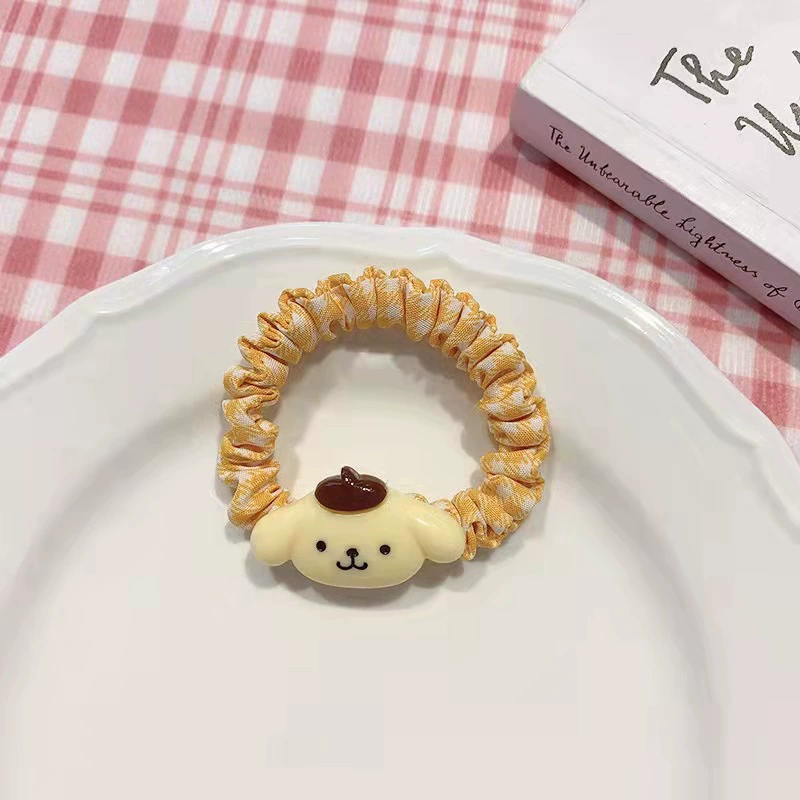 The new Korean version of the minimalist Internet celebrity hair band is soft and cute. It features cartoon animal rubber bands, candy-colored buns, and small intestine hair ties detail image 7