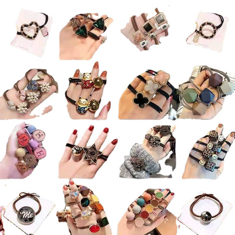 Wholesale of 70-piece sets of hair ties and rubber bands for women, simple and fashionable adult Korean-style hair bands that are popular online in 2022 detail image 3