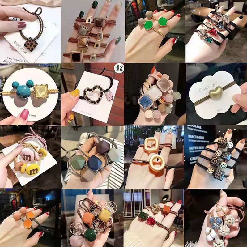Wholesale of 70-piece sets of hair ties and rubber bands for women, simple and fashionable adult Korean-style hair bands that are popular online in 2022 detail image 4