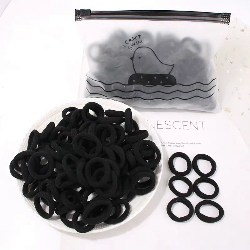 韩版儿童可爱发饰100条 袋装无接缝高弹彩色扎头发皮筋不伤发发绳 详情图2