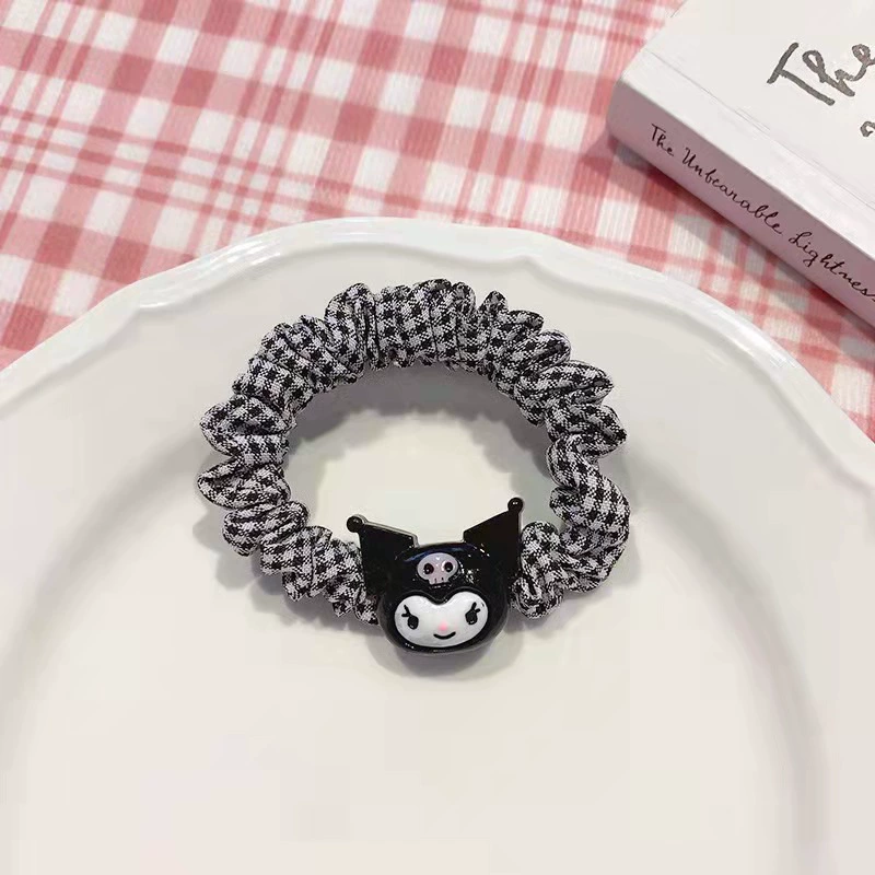 The new Korean version of the minimalist Internet celebrity hair band is soft and cute. It features cartoon animal rubber bands, candy-colored buns, and small intestine hair ties detail image 5