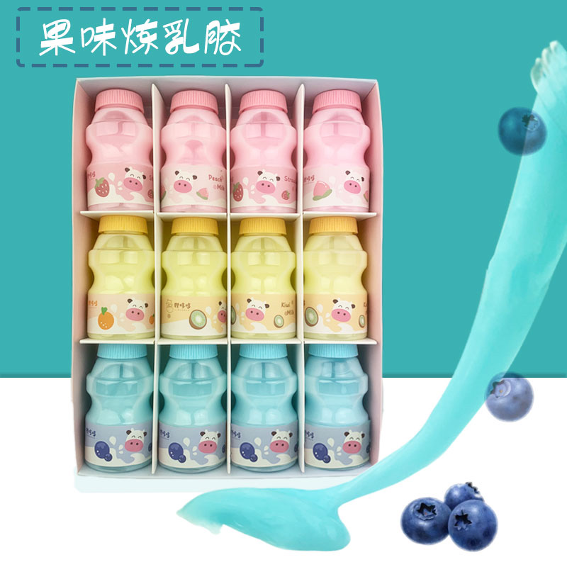 slime厂家直销店 果味低硼欧标养乐多砂皮胶 