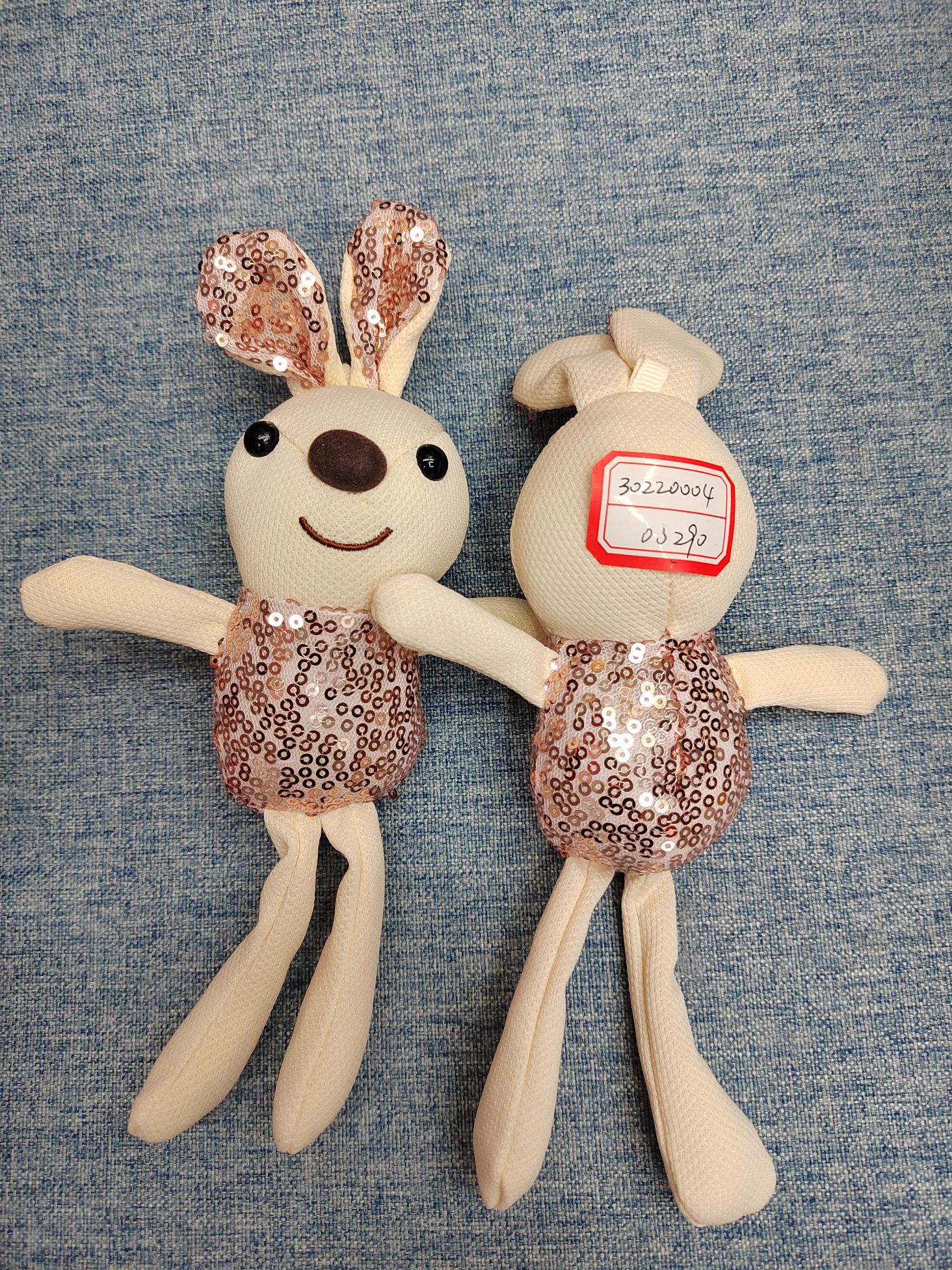 玉米兔公仔/许愿兔挂件/毛绒玩具挂件产品图