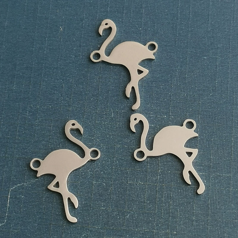 欧美跨境饰品 简约个性时尚 金属钛钢火烈鸟手链吊坠批发 