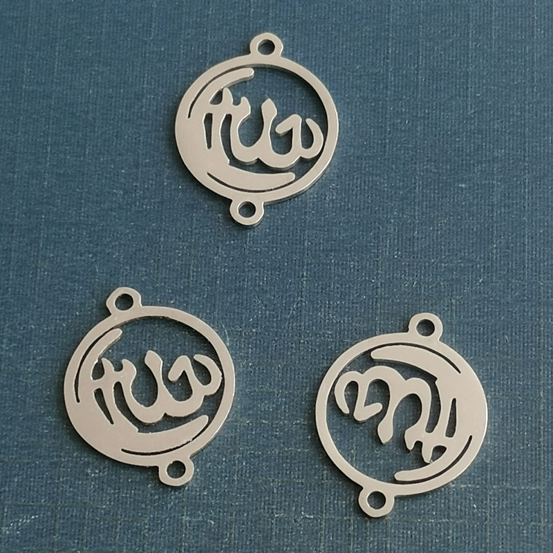 欧美时尚简约光面阿拉铜手链钛钢吊坠男潮平面不锈钢切割镀金