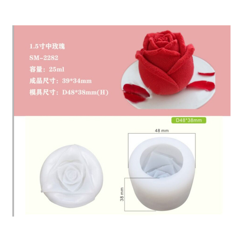玫瑰冰块模具  网红 立体花朵咖啡棒冰3D冰块硅胶磨具  厂家销售 详情图2