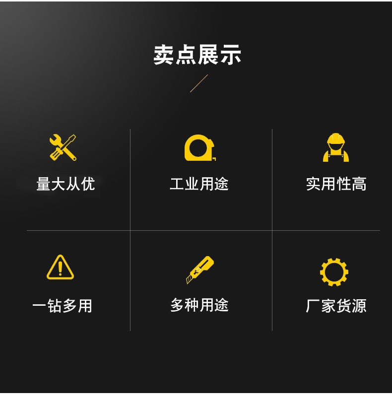 5pcs塑盒三尖木工钻打眼套装钻孔工具批发详情图1