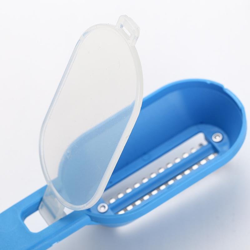 Stainless steel fish scale scraper with cover, fish scale remover, kitchen descaling tool, fish-killing device, planer for removing fish scales detail image 3