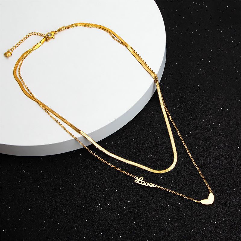 爱心/双层/扁蛇链产品图