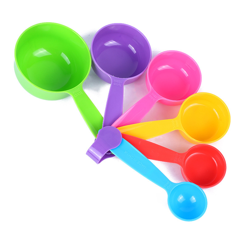 Colored measuring spoons, measuring cups, plastic measuring spoons, salt measuring spoons, measuring spoon sets, large sets of baking tools Item Picture