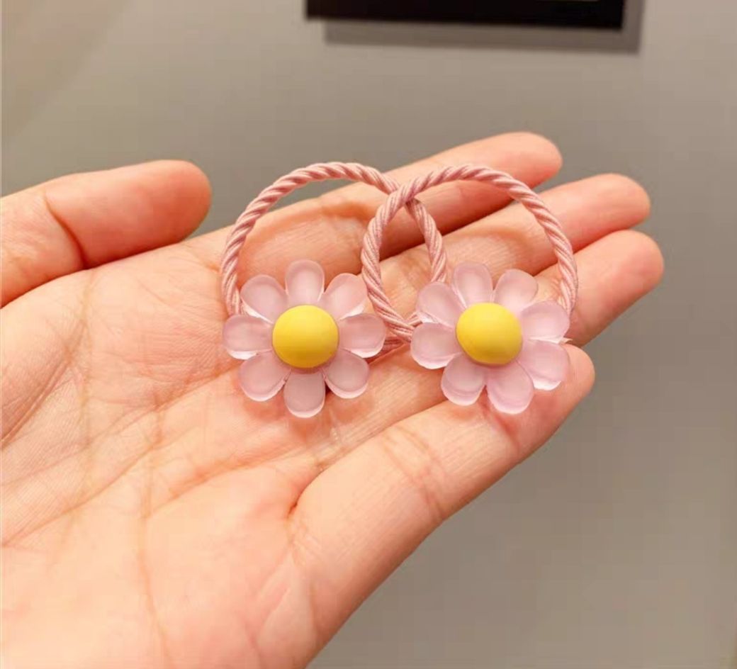 儿童头饰网红新款皮筋可爱宝宝头花女童发饰紫色雏菊花皮筋230#