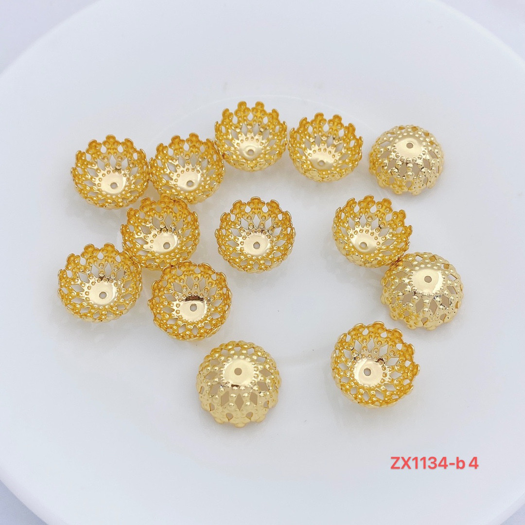 Zhongxing Accessories' thin sheet flower stand lock pendant accessories, heart lock, key pendant new style, multiple colors