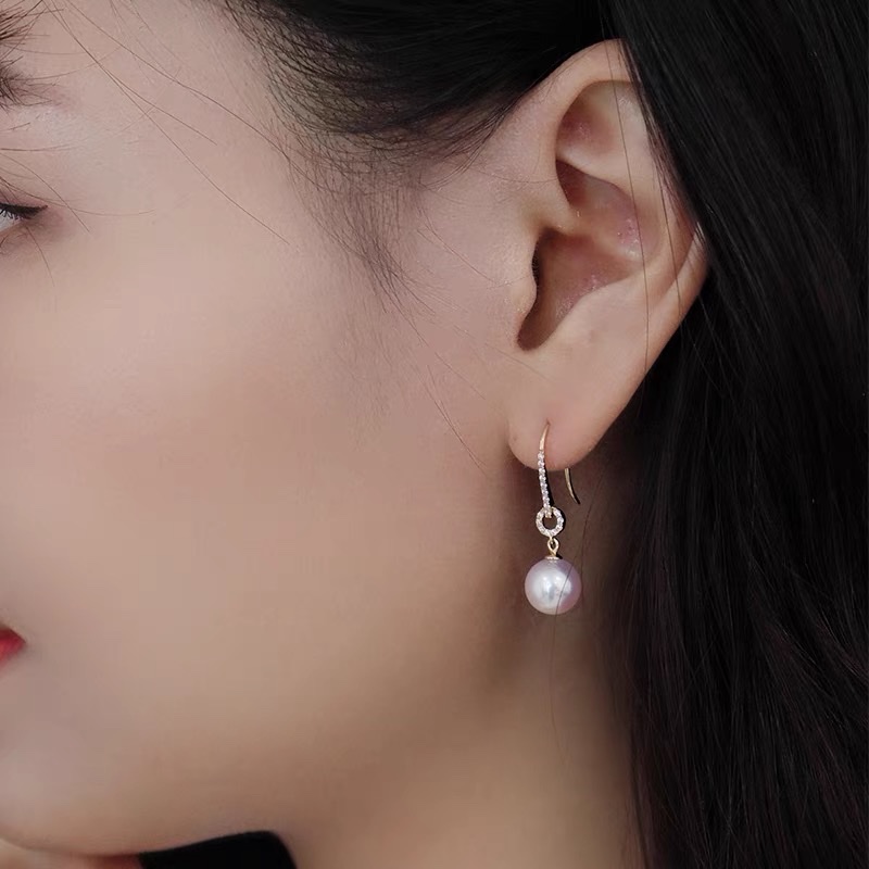 Diamond ear hook tendencia de moda clásica perla earloop pendientes earloop para mujeres Application Scenario