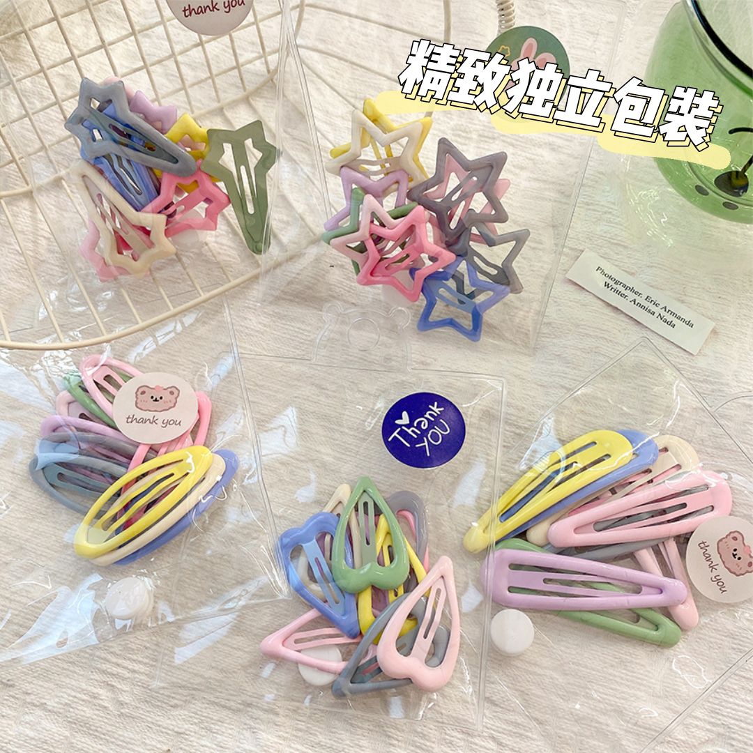 10只装滴油10色BB夹发夹滴滴亮面发夹儿童碎发夹