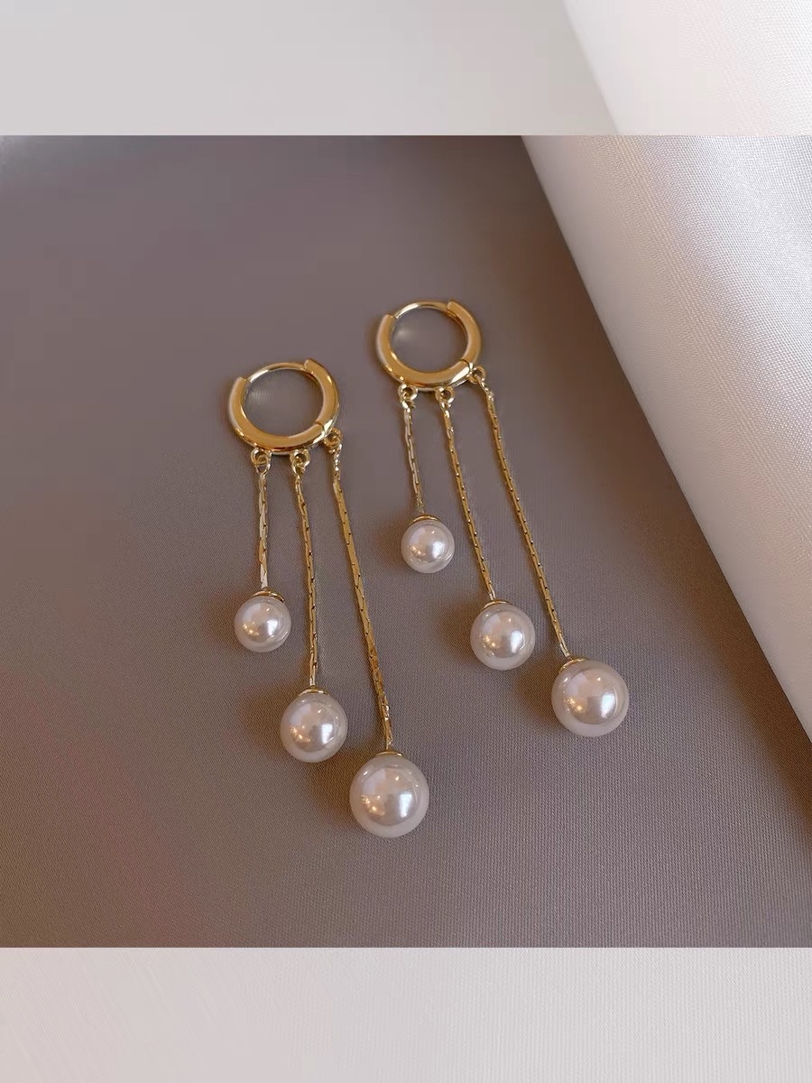 Tassel earrings for women, new trendy and stylish long earrings, elegant ear buckles, fashionable and versatile earrings
