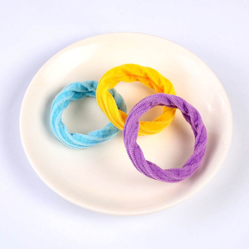 New girls' wholesale light luxury simple basic cartoon headband, girls' hair tie, girls' high school elastic rubber band headwear detail image 20