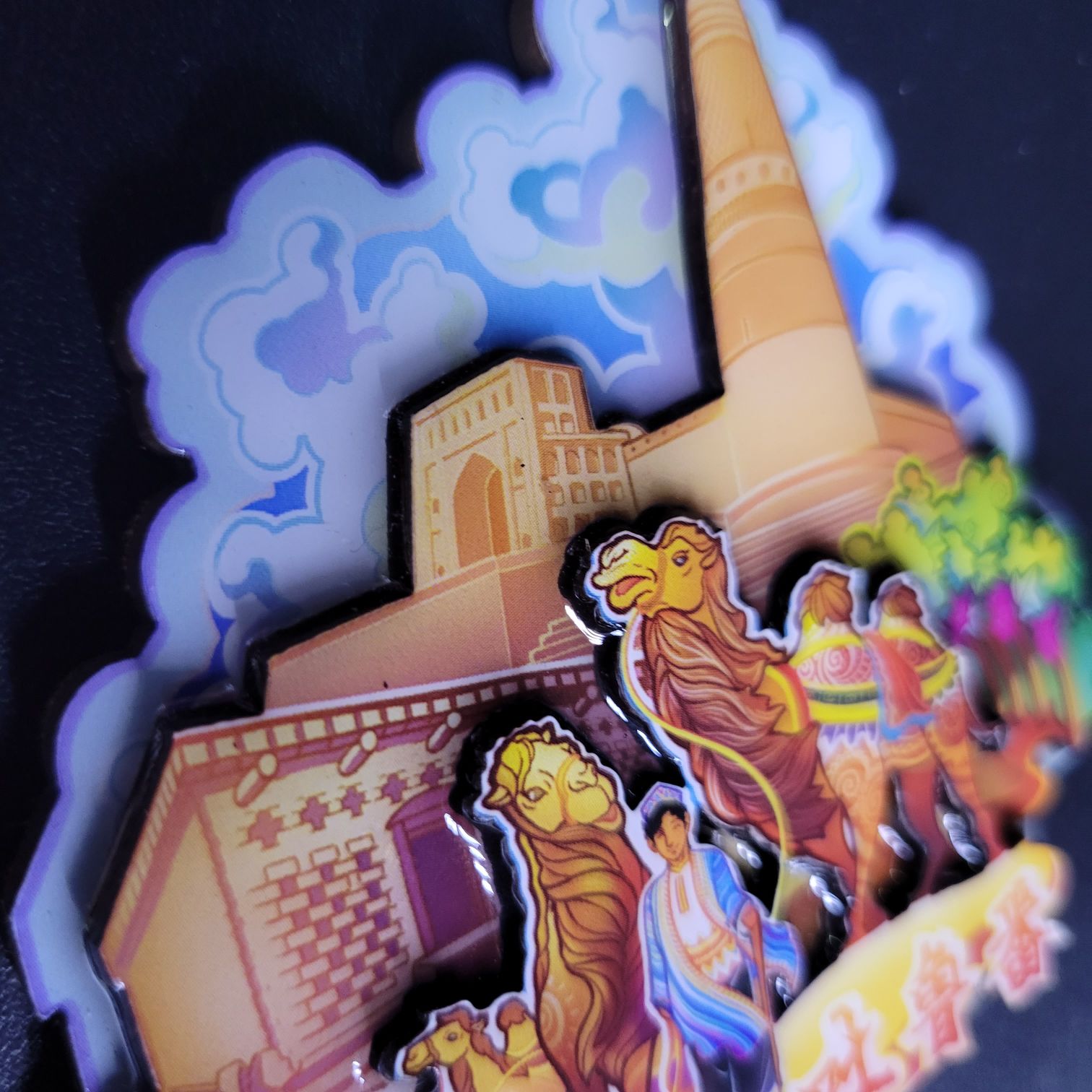 Customized wooden fridge magnets from Xinjiang as tourist souvenirs details Picture