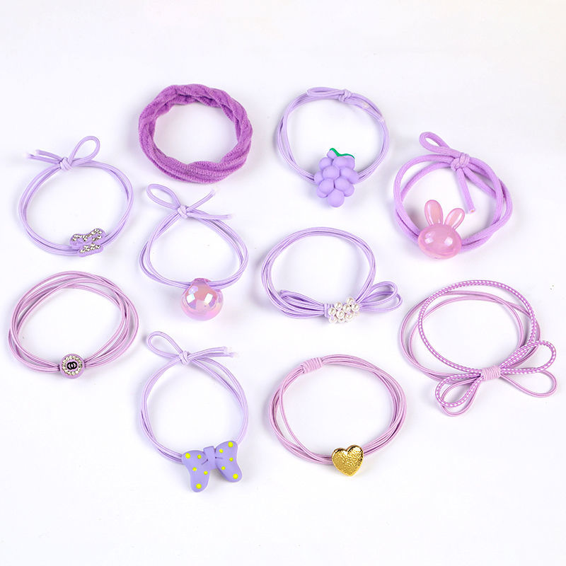 New girls' wholesale light luxury simple basic cartoon headband, girls' hair tie, girls' high school elastic rubber band headwear detail image 10