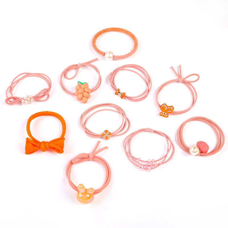 New girls' wholesale light luxury simple basic cartoon headband, girls' hair tie, girls' high school elastic rubber band headwear detail image 17