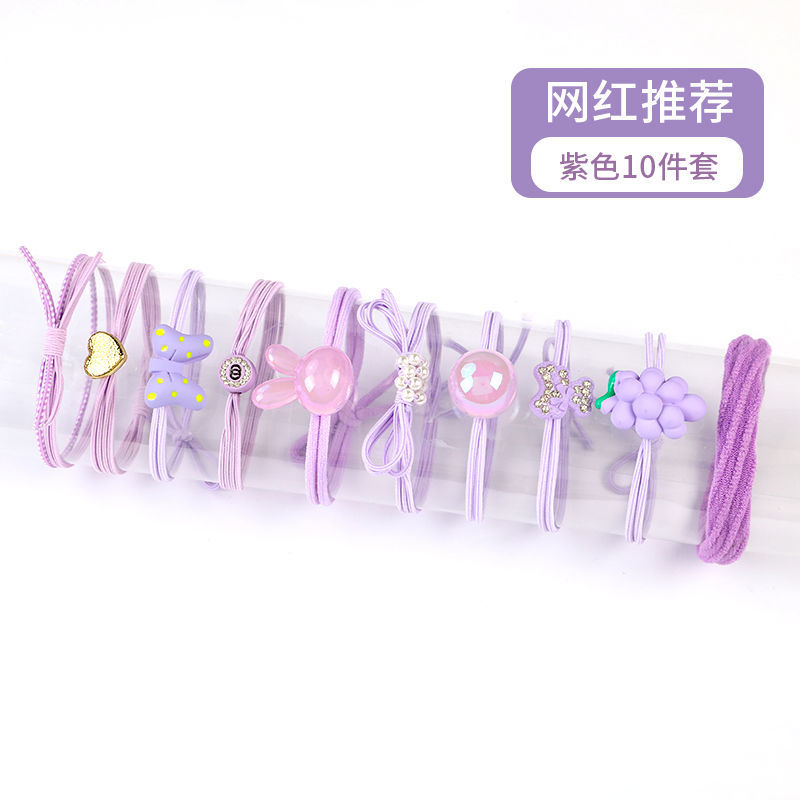 New girls' wholesale light luxury simple basic cartoon headband, girls' hair tie, girls' high school elastic rubber band headwear Specification image