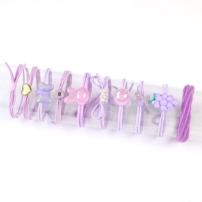New girls' wholesale light luxury simple basic cartoon headband, girls' hair tie, girls' high school elastic rubber band headwear detail image 9