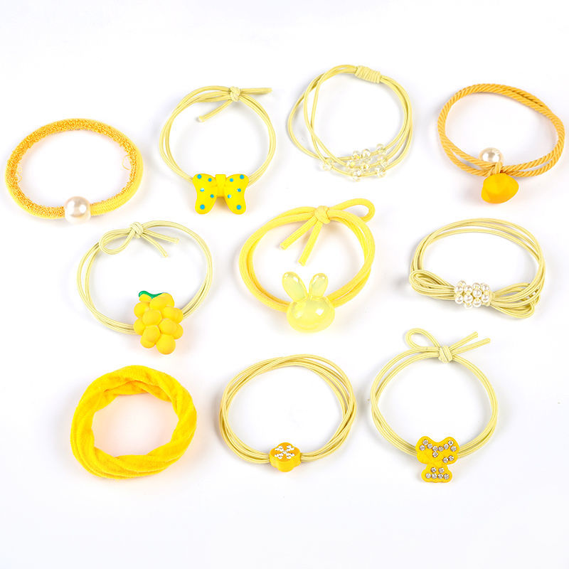 New girls' wholesale light luxury simple basic cartoon headband, girls' hair tie, girls' high school elastic rubber band headwear detail image 18