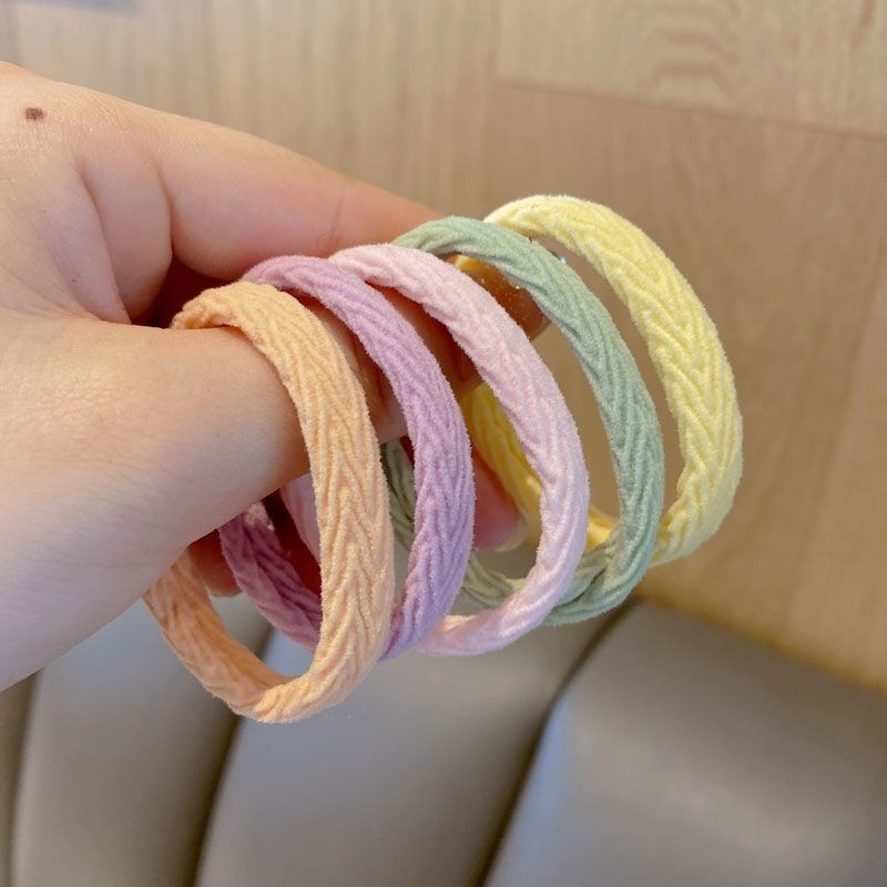 Best-selling macaron-colored hair bands for women, seamless and non-damaging to hair, hair ties, rubber bands, hair ties, hair accessories, hair ties detail image 16