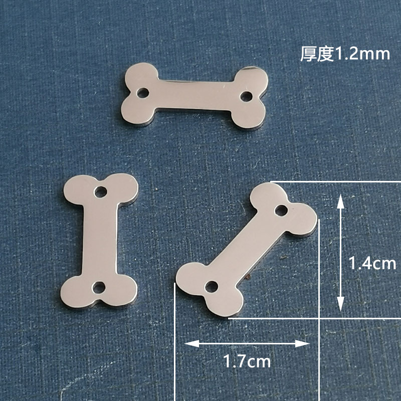 跨境不锈钢宠物吊牌 骨头形狗狗挂牌 金属狗牌刻字身份牌防丢批发 详情图2