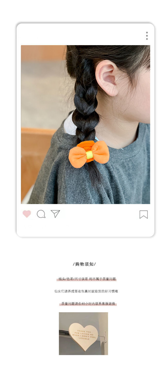 Children's fabric flower bow, elastic elastic hair band, girls' hair tie, towel band, hair accessory detail image 2