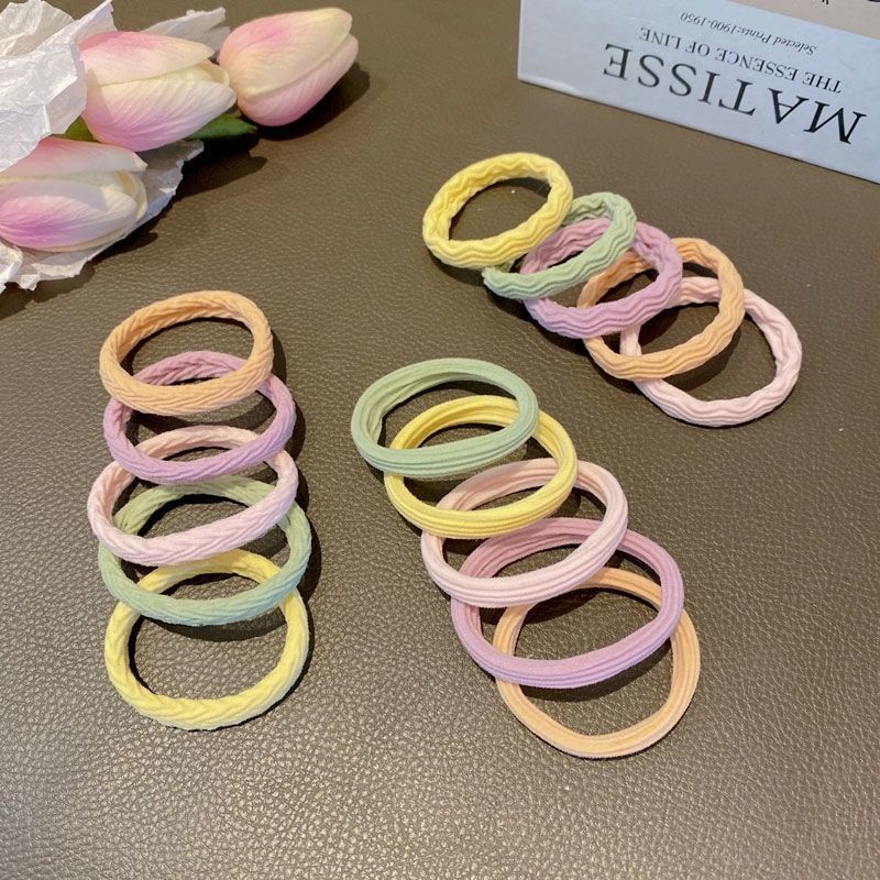 Best-selling macaron-colored hair bands for women, seamless and non-damaging to hair, hair ties, rubber bands, hair ties, hair accessories, hair ties detail image 6