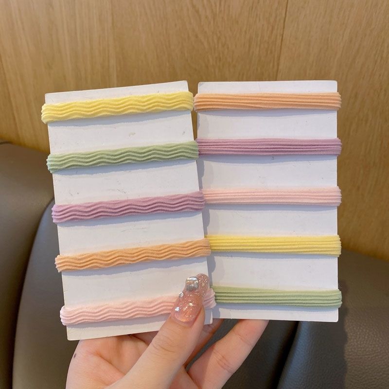 Best-selling macaron-colored hair bands for women, seamless and non-damaging to hair, hair ties, rubber bands, hair ties, hair accessories, hair ties detail image 2