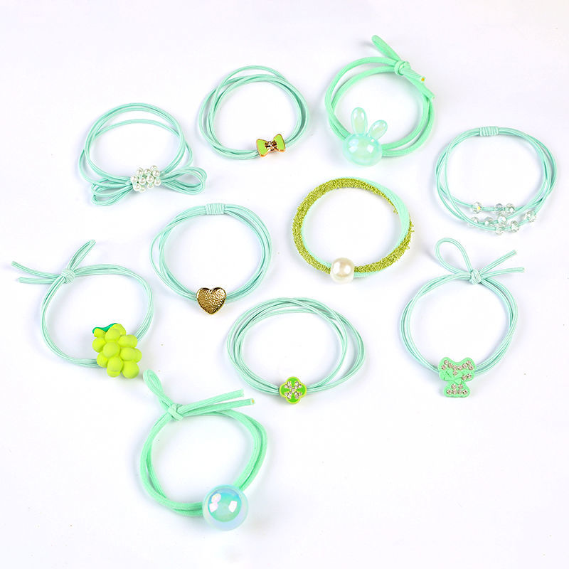 New girls' wholesale light luxury simple basic cartoon headband, girls' hair tie, girls' high school elastic rubber band headwear detail image 15