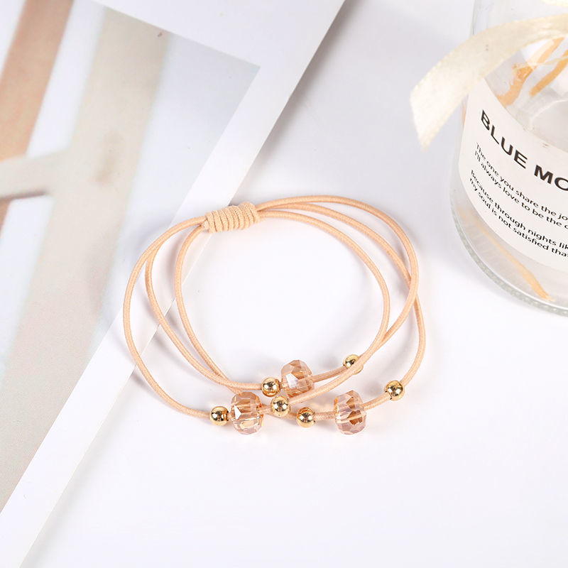 High appearance level, simple crystal hair band, adult hair tie, women's hair tie, rubber band, Korean version headwear, crystal hair tie detail image 6