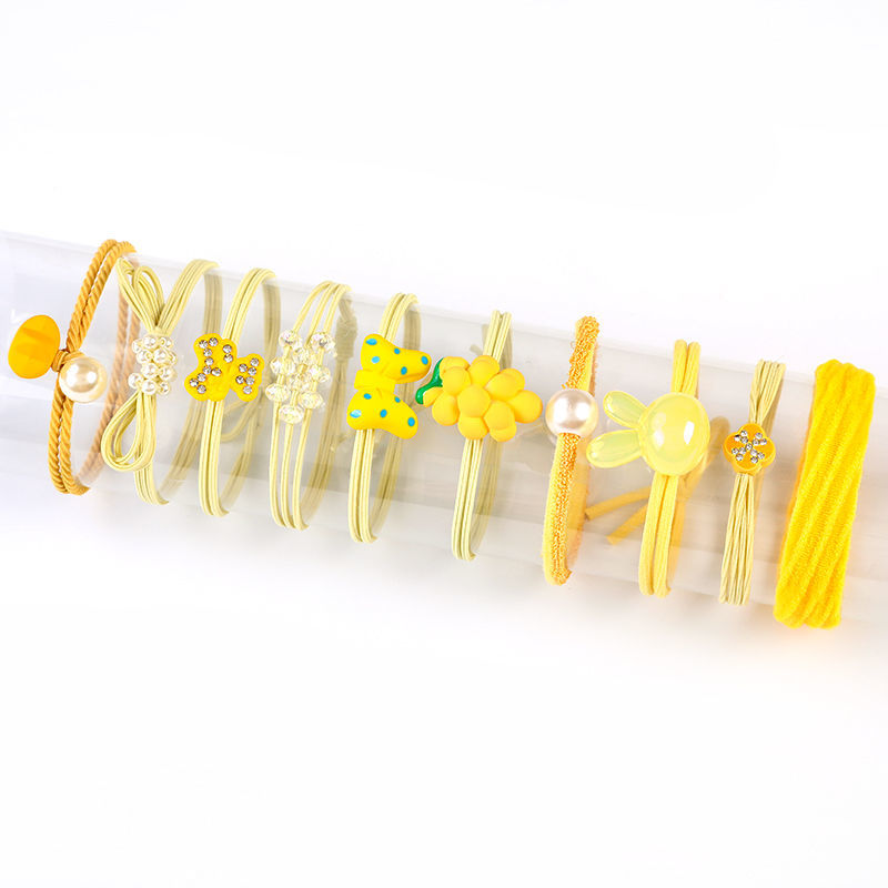 New girls' wholesale light luxury simple basic cartoon headband, girls' hair tie, girls' high school elastic rubber band headwear detail image 19