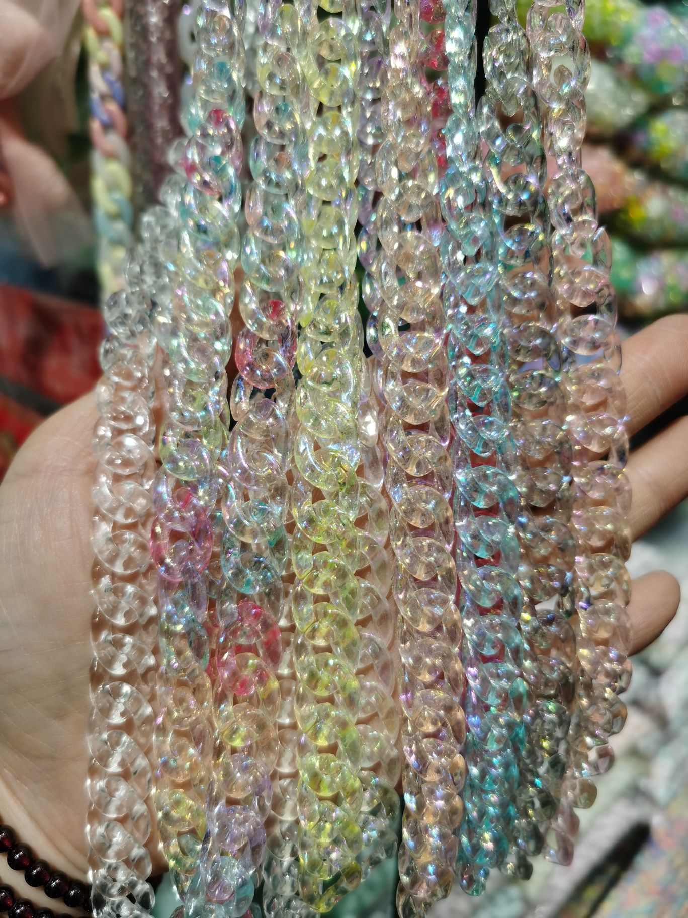 تم ربط سلسلة AkleABS بسلسلة حلوة الحلوة ذات اللون الربيعي المتطاير، علب الحلي (DYY) details Picture