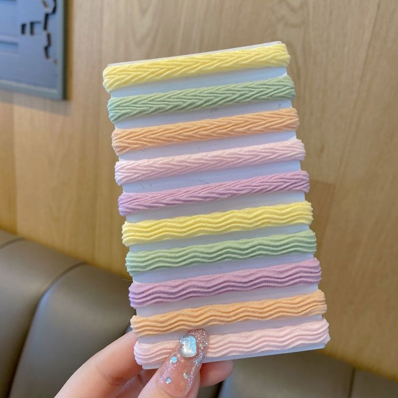 Best-selling macaron-colored hair bands for women, seamless and non-damaging to hair, hair ties, rubber bands, hair ties, hair accessories, hair ties detail image 14