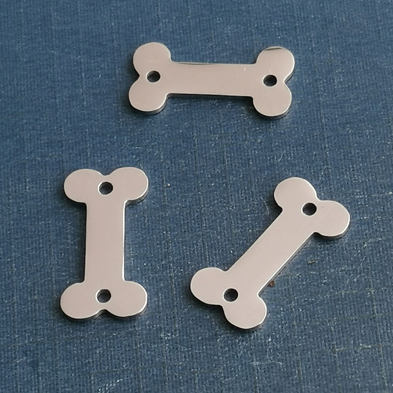 跨境不锈钢宠物吊牌 骨头形狗狗挂牌 金属狗牌刻字身份牌防丢批发 