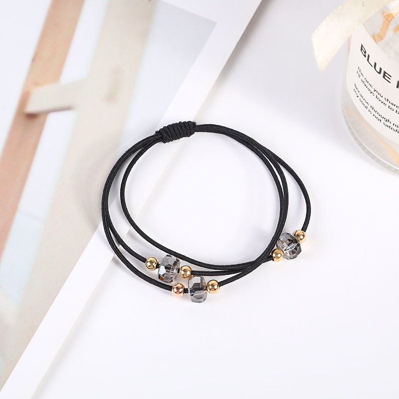 High appearance level, simple crystal hair band, adult hair tie, women's hair tie, rubber band, Korean version headwear, crystal hair tie detail image 12