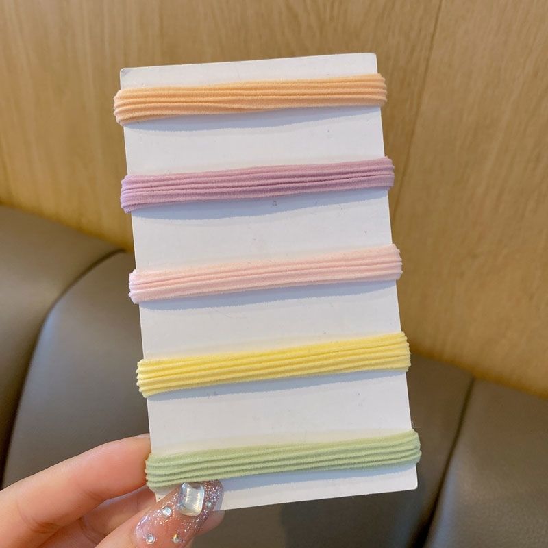 Best-selling macaron-colored hair bands for women, seamless and non-damaging to hair, hair ties, rubber bands, hair ties, hair accessories, hair ties detail image 18