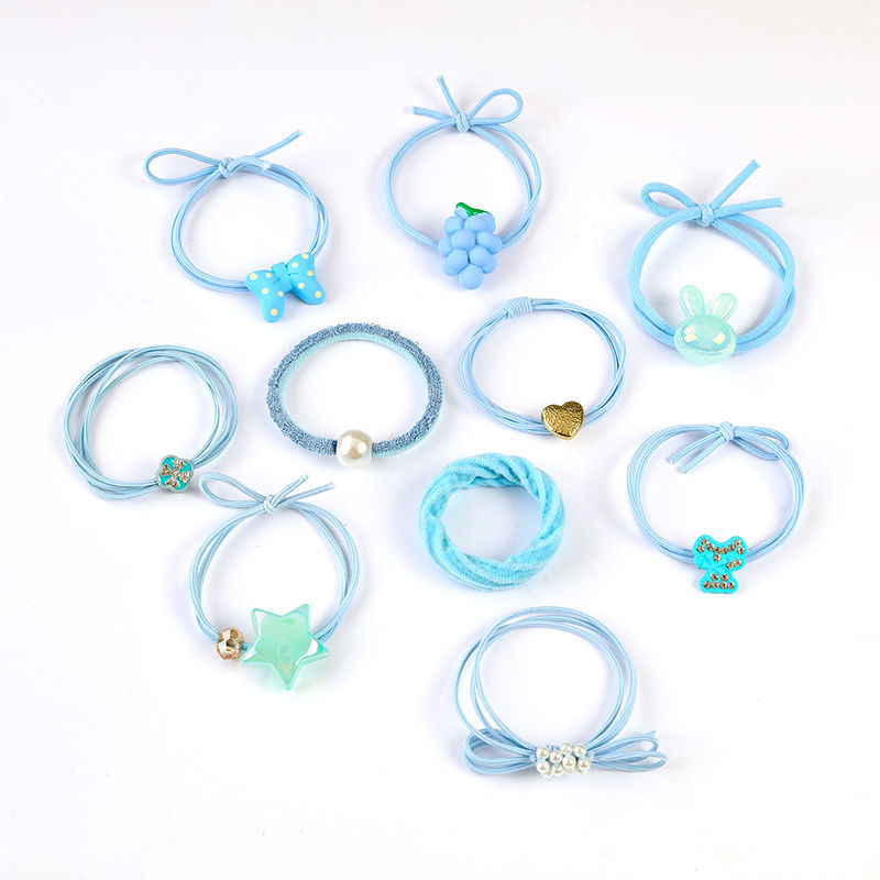 New girls' wholesale light luxury simple basic cartoon headband, girls' hair tie, girls' high school elastic rubber band headwear detail image 7