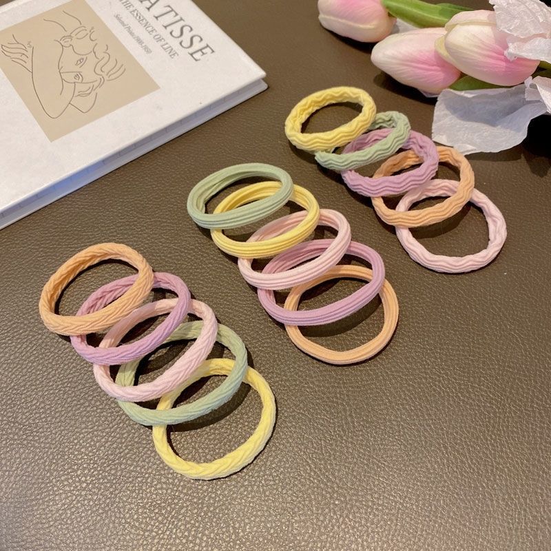 Best-selling macaron-colored hair bands for women, seamless and non-damaging to hair, hair ties, rubber bands, hair ties, hair accessories, hair ties detail image 20