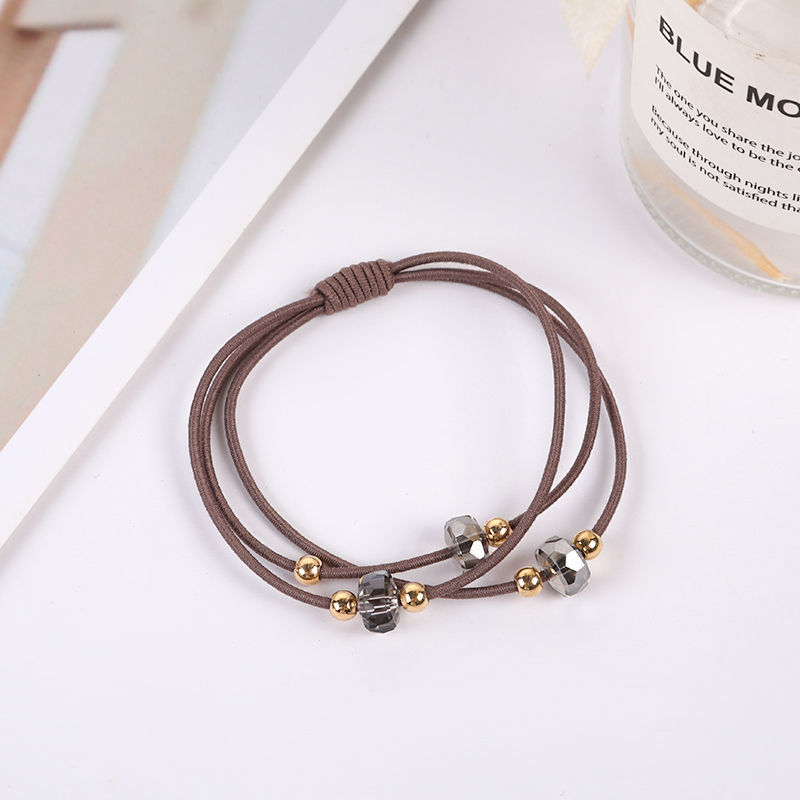 High appearance level, simple crystal hair band, adult hair tie, women's hair tie, rubber band, Korean version headwear, crystal hair tie detail image 5