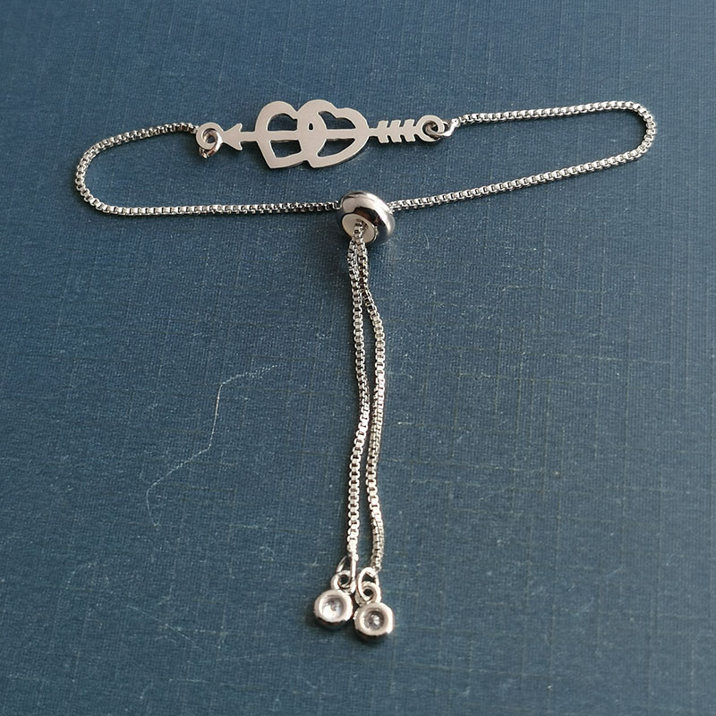小众设计感一箭穿心爱心项链手链吊坠个性潮女款蛇骨链ins项饰 详情图3