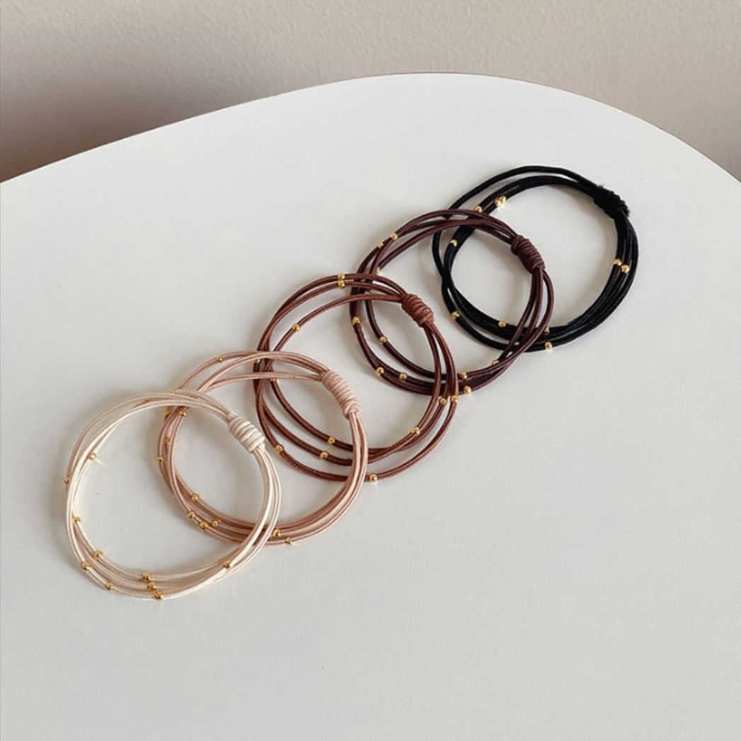 New hair tie, pearl water diamond Korean version, basic ponytail, popular Instagram hair band, rubber band, hair tie, hair accessory detail image 13