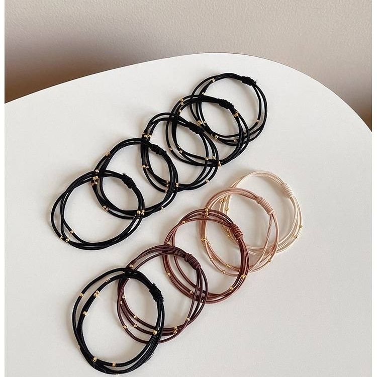 New hair tie, pearl water diamond Korean version, basic ponytail, popular Instagram hair band, rubber band, hair tie, hair accessory detail image 19