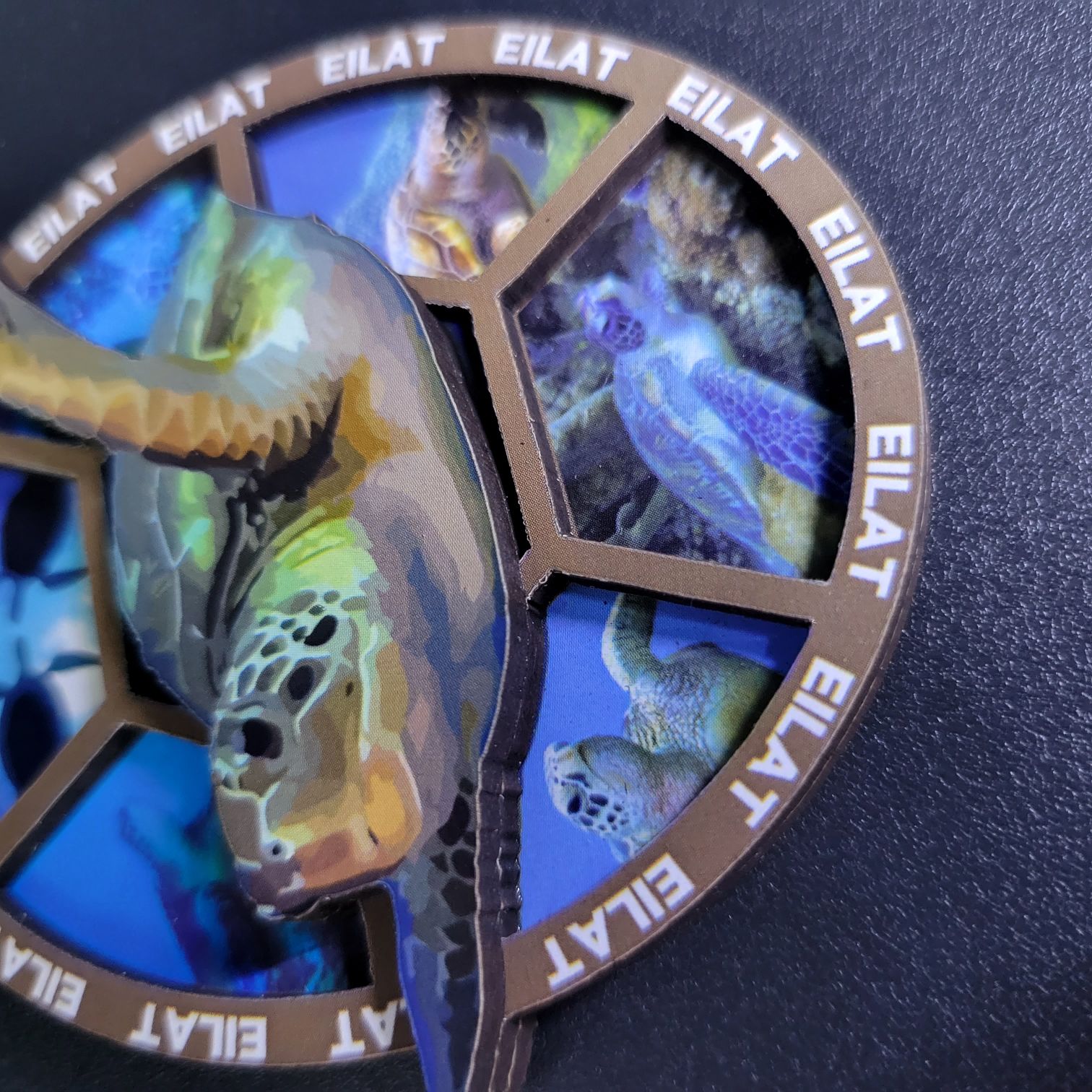 Wooden fridge magnets, island and ocean turtle travel handicrafts, fridge magnets, magnetic stickers detail image 4