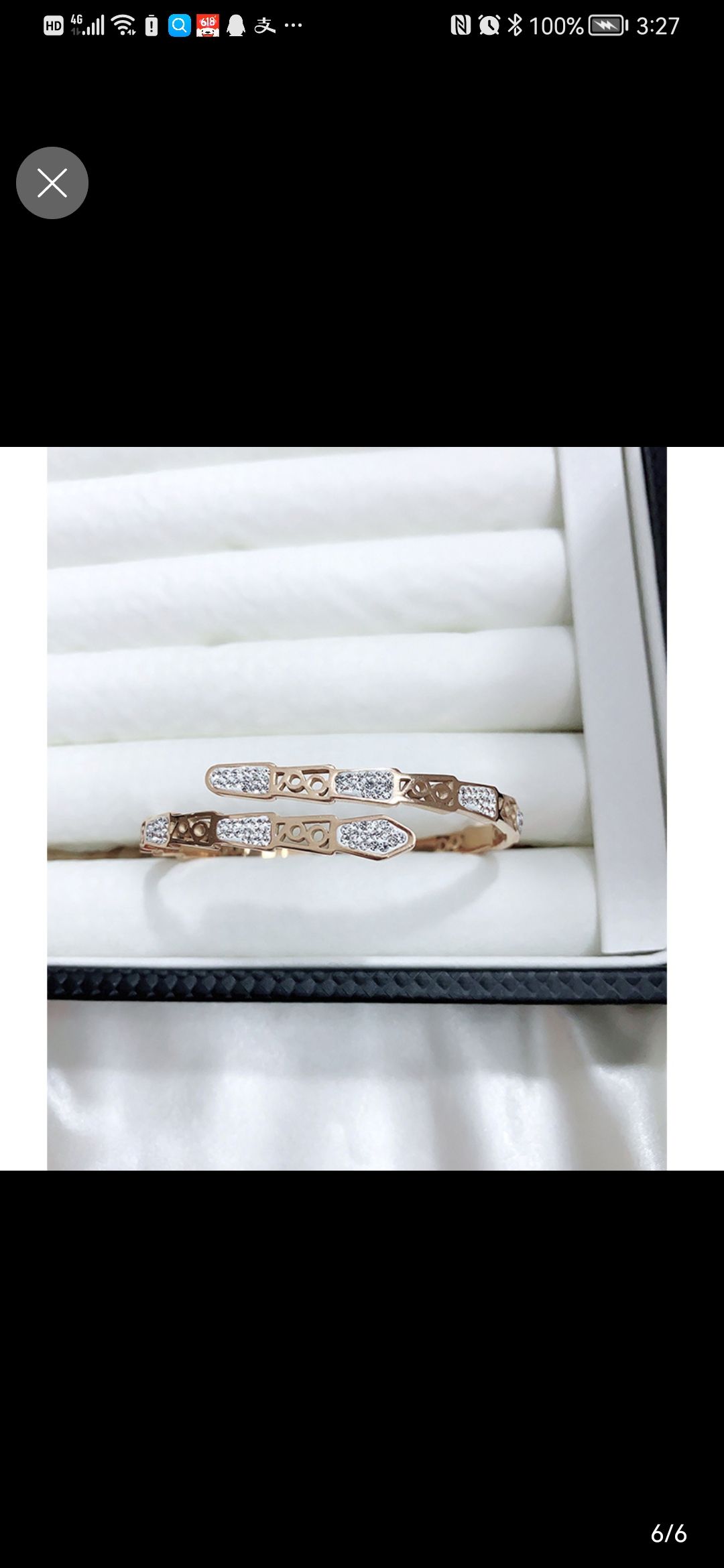 18k rose gold titanium steel bracelet, a popular women's jewelry, a young and cool style, an Instagram trendy bracelet
