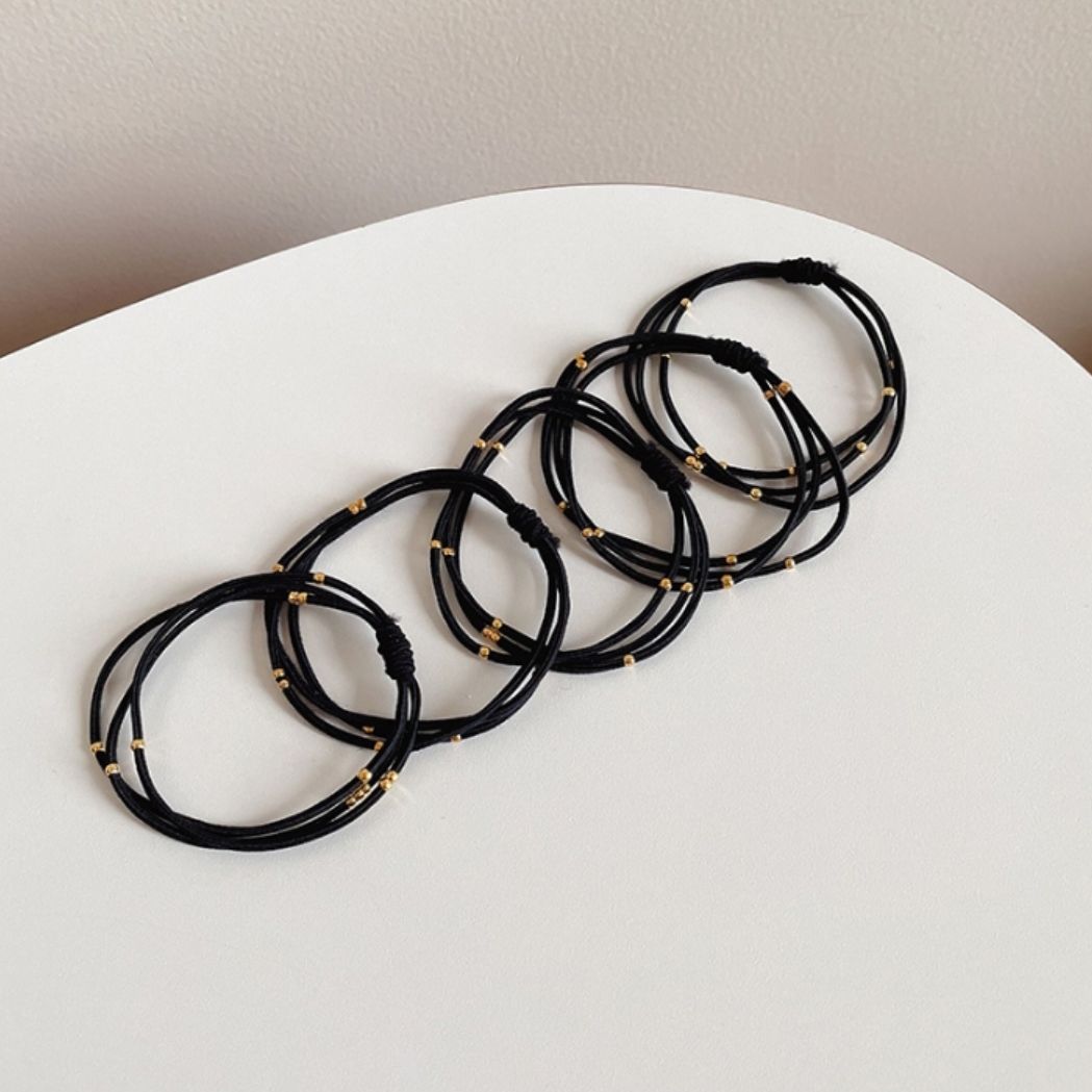 New hair tie, pearl water diamond Korean version, basic ponytail, popular Instagram hair band, rubber band, hair tie, hair accessory detail image 16